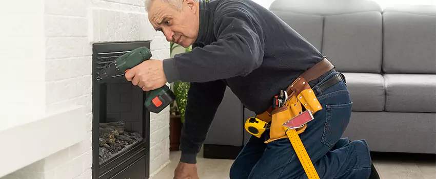 New Indoor Fireplace Installation in West Hartford, Connecticut