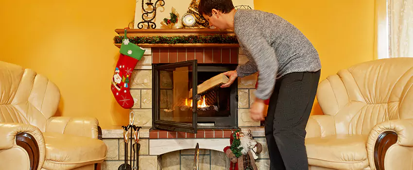 Rusted Metal Fireplace Restoration in West Hartford, Connecticut
